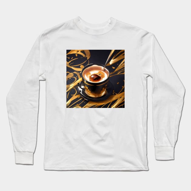 Coffee Vintage Retro Since Established Decaf Long Sleeve T-Shirt by Flowering Away